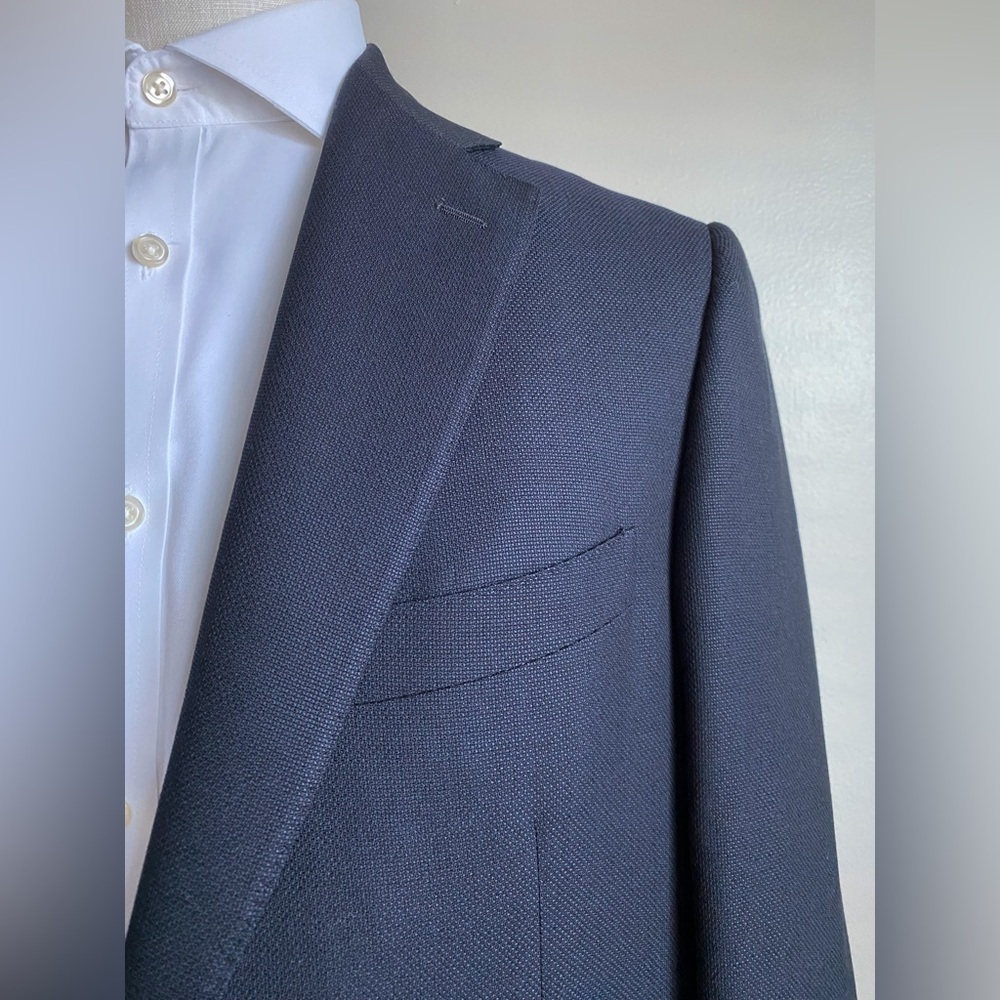 Pal Zileri Wool Blazer Sport Coat Suit Jacket Navy 
 Groom Wedding Business 52S - Picture 10 of 11